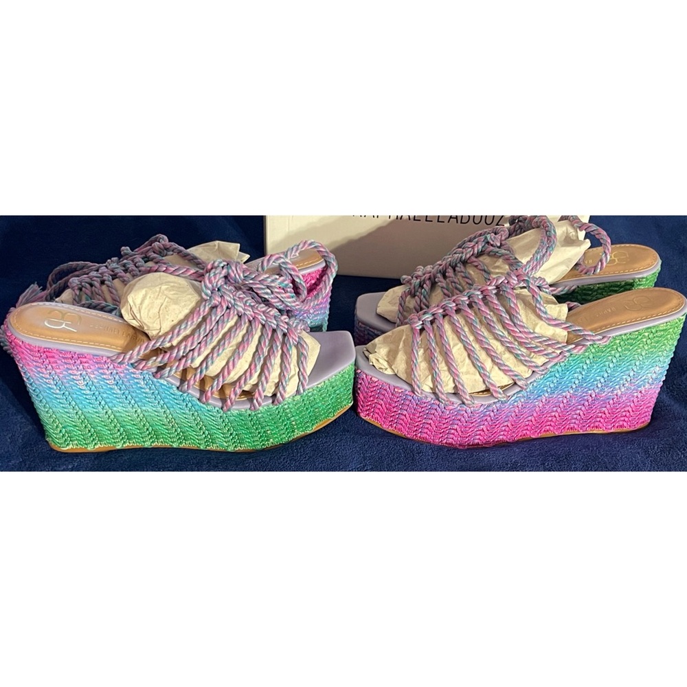 Anthropologie x Raphaella Booz Jute Wedge Sandals NWT SZ 9, 10 - Picture 5 of 14